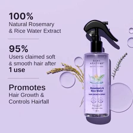 Rosemary Rice Water Hair Growth Spray – 200 ml