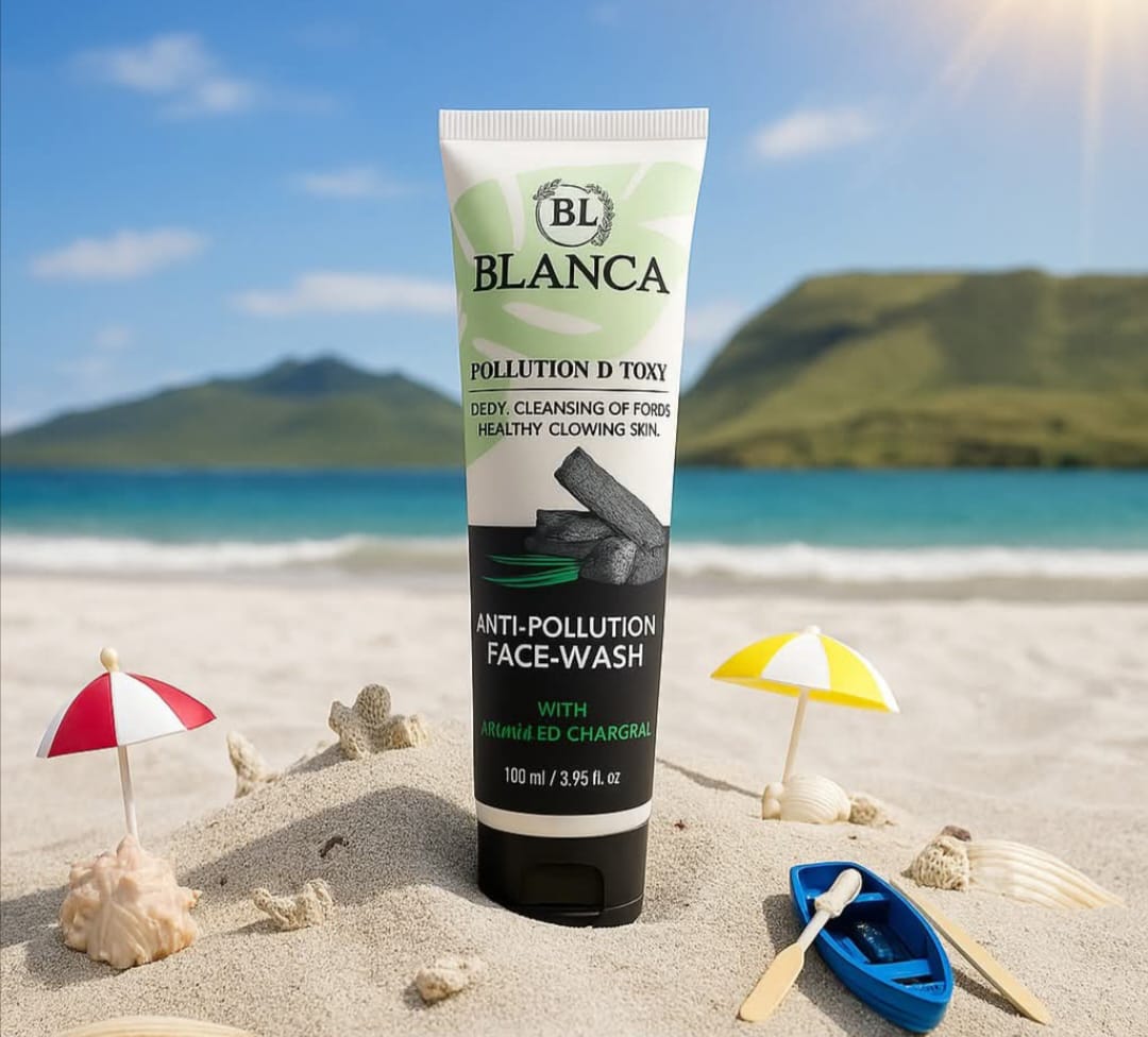 Blanca Pollution Detox Facewash With Charcoal Green Tea And Aloe Vera Deep Cleansing - 100ml