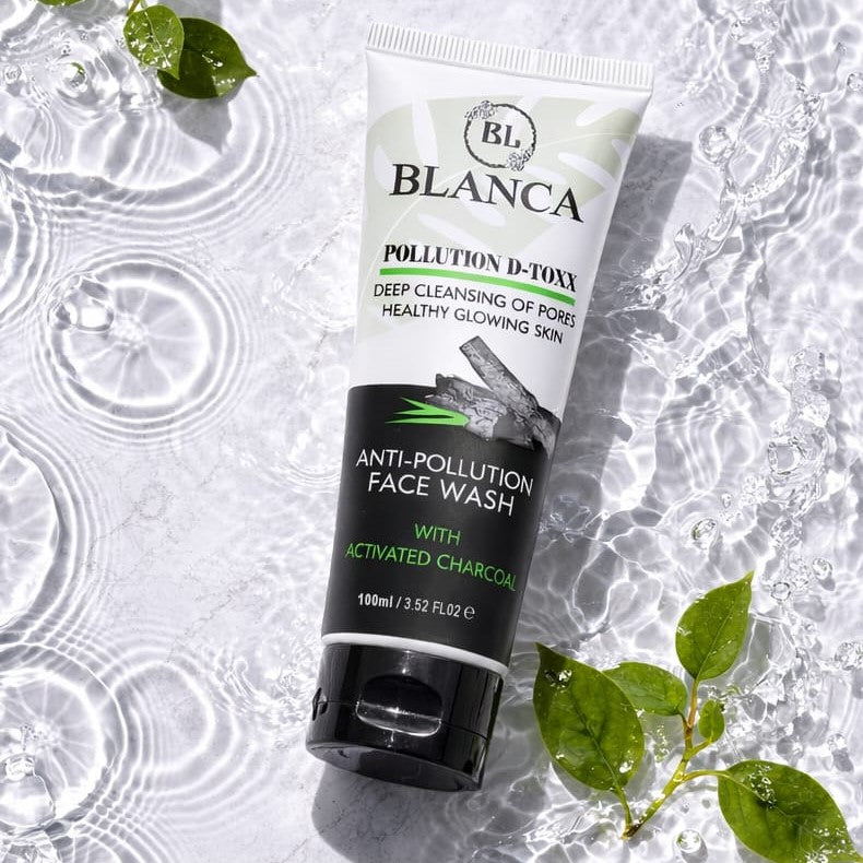 Blanca Pollution Detox Facewash With Charcoal Green Tea And Aloe Vera Deep Cleansing - 100ml