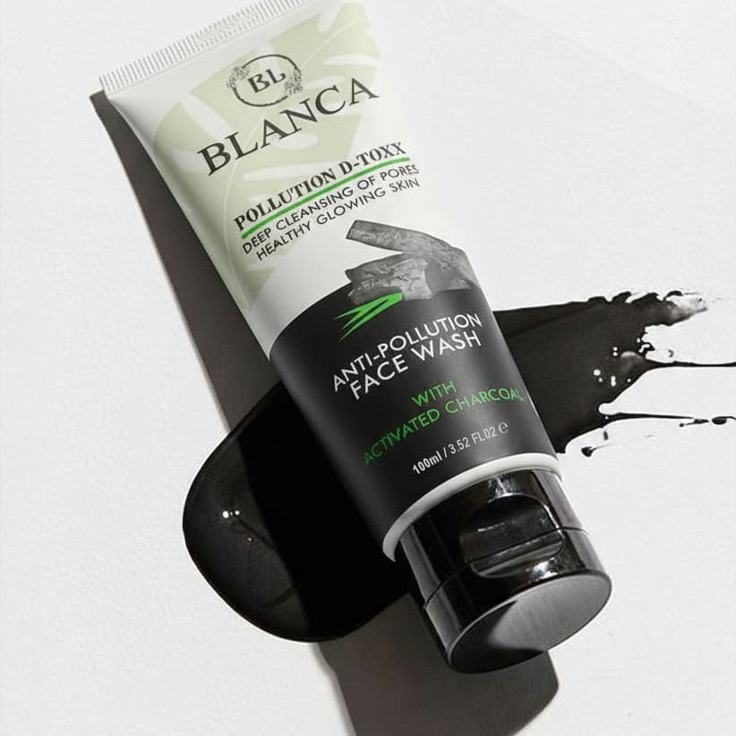 Blanca Pollution Detox Facewash With Charcoal Green Tea And Aloe Vera Deep Cleansing - 100ml