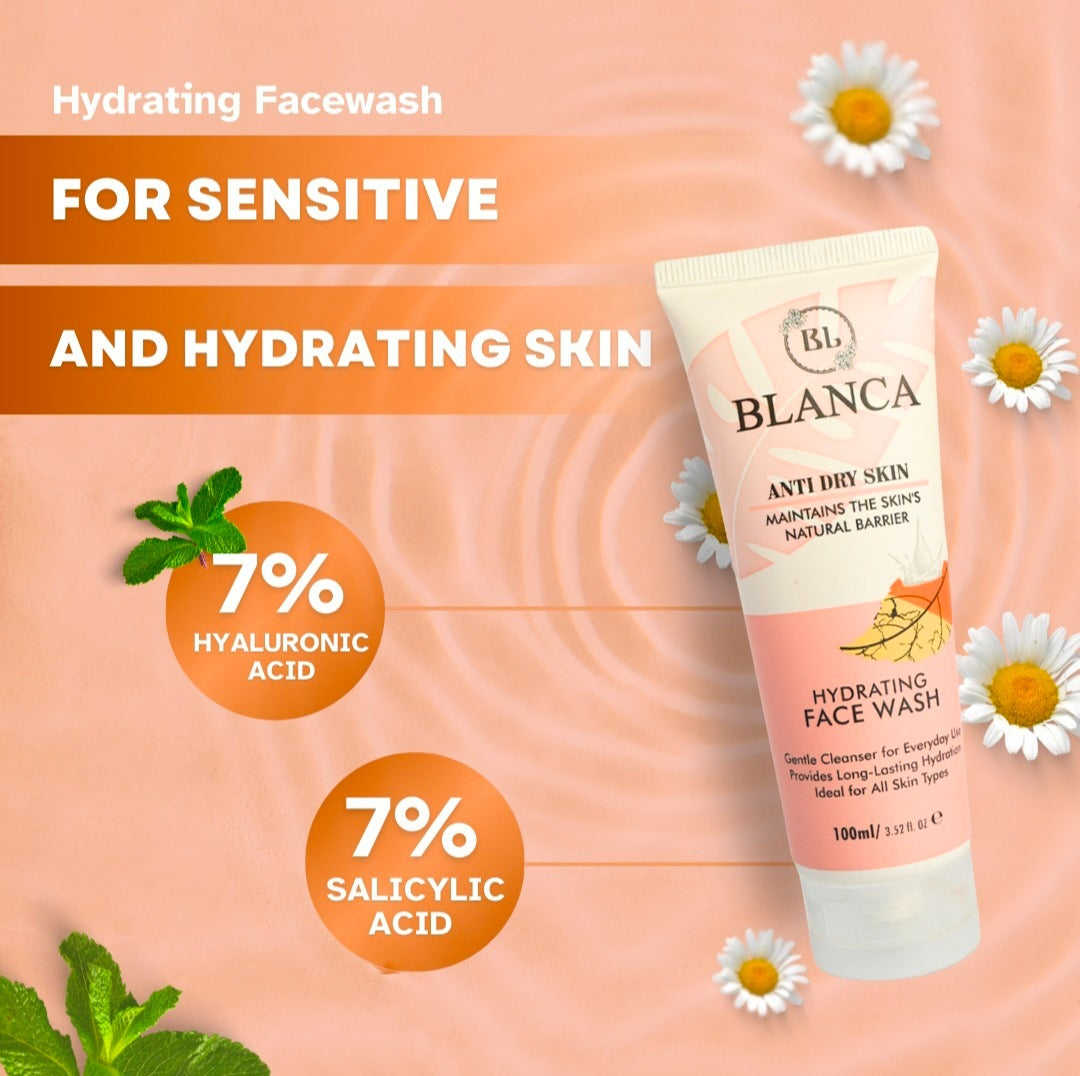 Blanca Anti Dry Skin Hydrating Facewash - 100ml